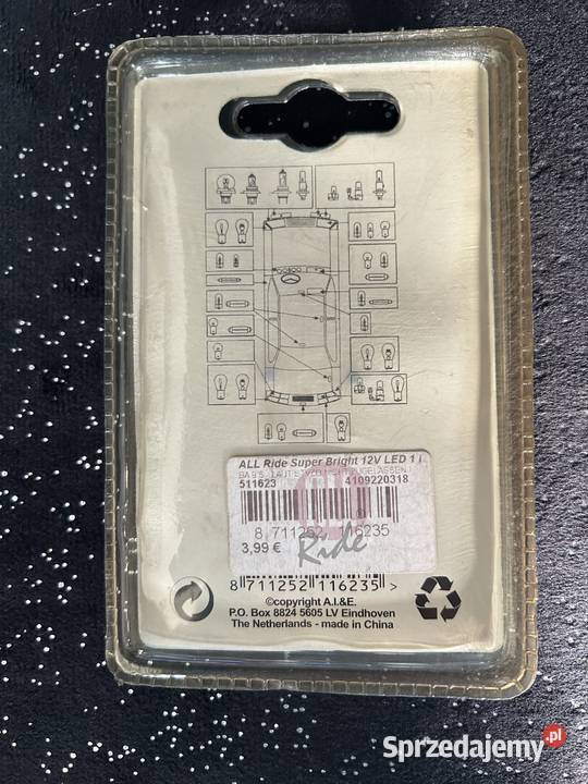 Żarówki postojowe 12 V BA95 1 led niebieskie śląskie Bytom