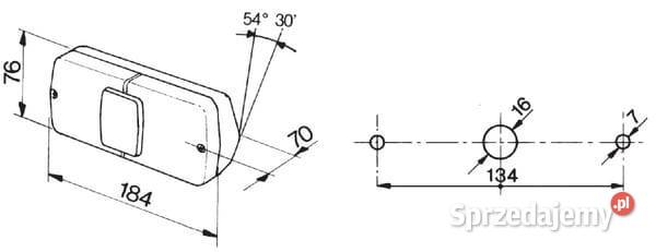 Lampa tylna zespolona 184x76mm lewa Cobo Oświetlenie Kamionna