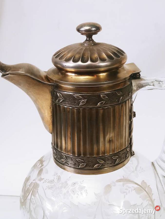 Dzbanek na Wino Srebro pr 950 Karafka Kryształ Nowa Sól