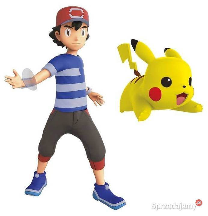 Figurka POKEMON ASH i PIKACHU z Funkcją Rzutu Mogilany