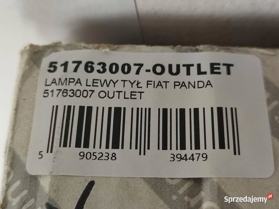 LAMPA LEWY TYŁ FIAT PANDA 12 20062013 51763007