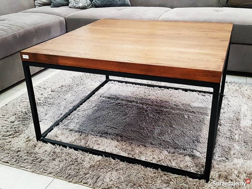Stolik kawowy industrialny loft dąb nowoczesny Grzybno sprzedam