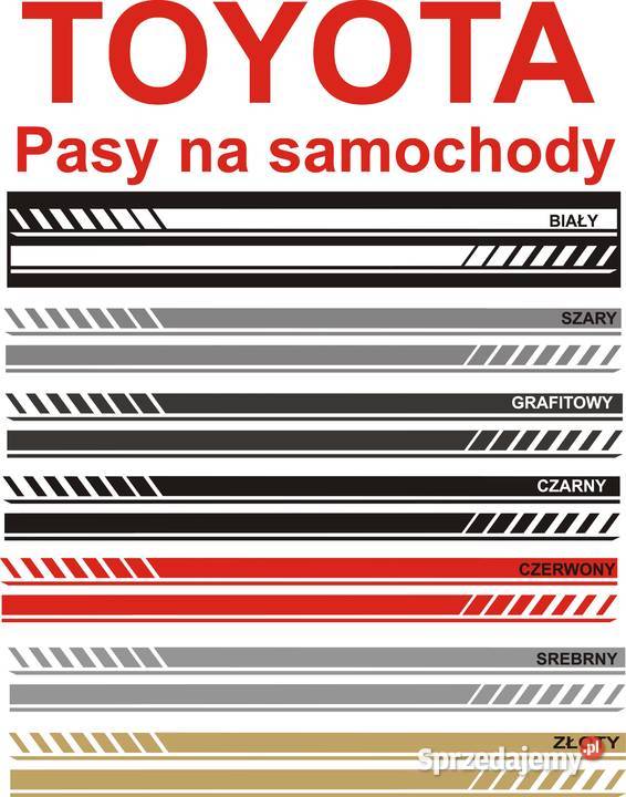 Naklejki Pasy Boczne na każdy Samochód TOYOTA Kraków