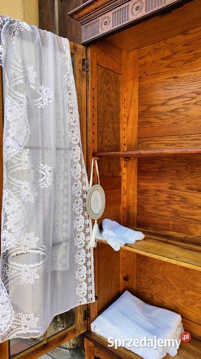 Drewniana szafa biblioteczka z dworku Kredensy i witryny Rzeszów