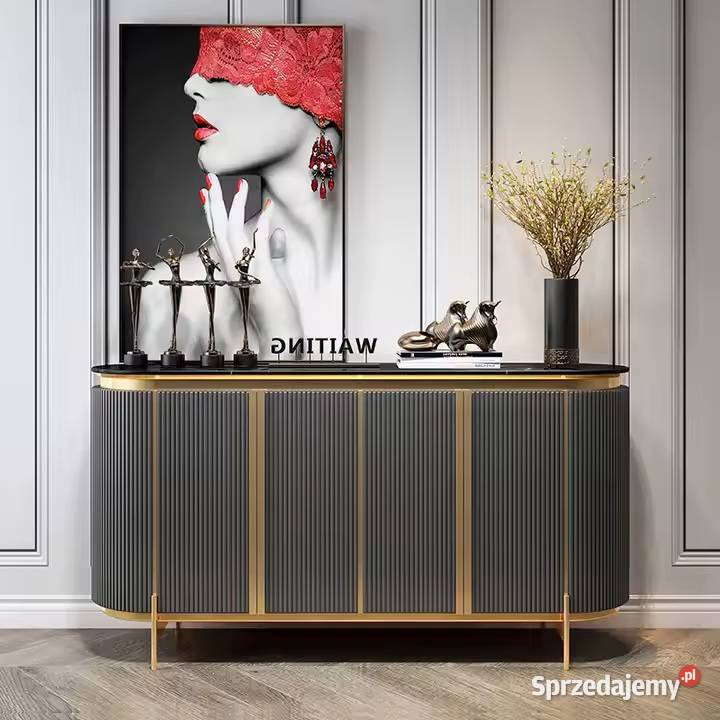 Komoda złota grafitowa Omega Glamour Premium Golkowice