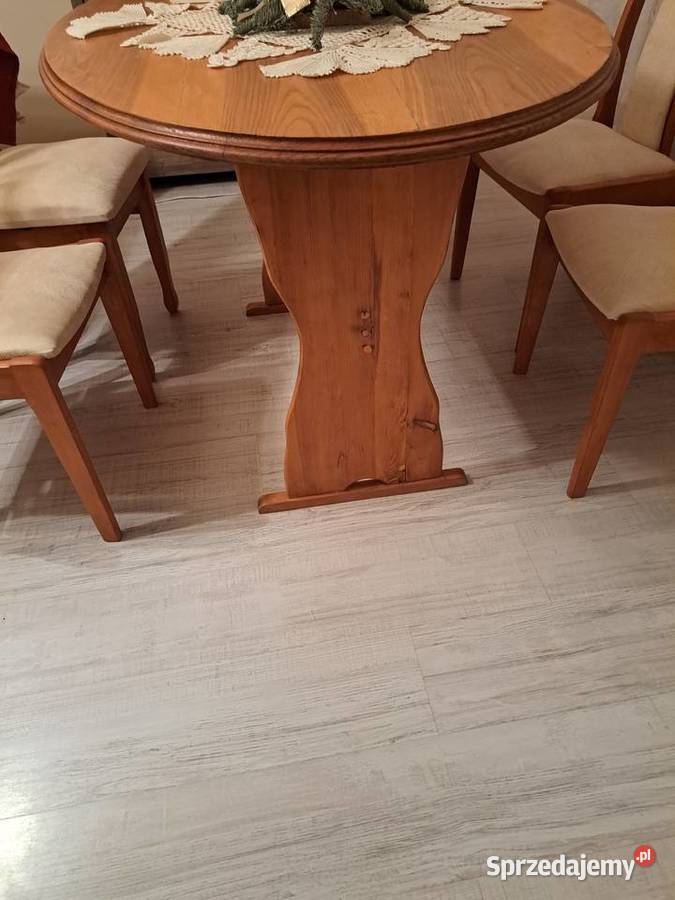 Krzesła i stół PRL odrestaurowane Bydgoszcz