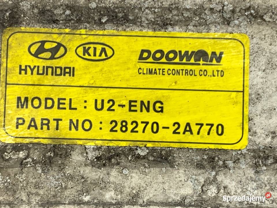 INTERCOOLER HYUNDAI i30 282702A770 14 90 osobowe Chłodnice powietrza (intercoolery)