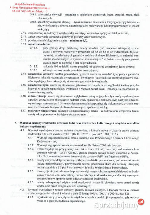 sprzedaży działki 3000m Gromadzin pomorskie