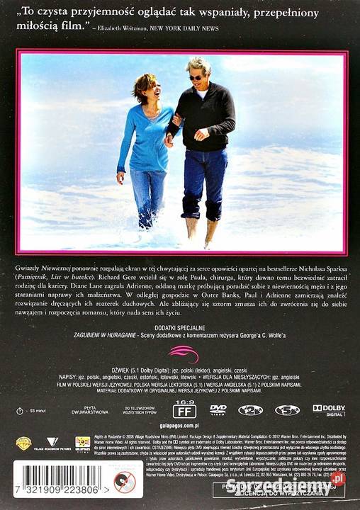 NOCE W RODANTHE DIANE LANE ZAKOCHANE KINO Kalisz