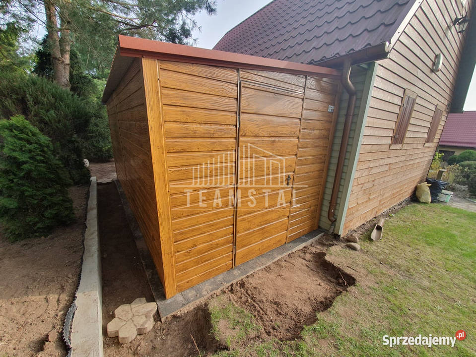 Domek Ogrodowy Schowek Garaż 25x6 Brama uchylna Kalisz