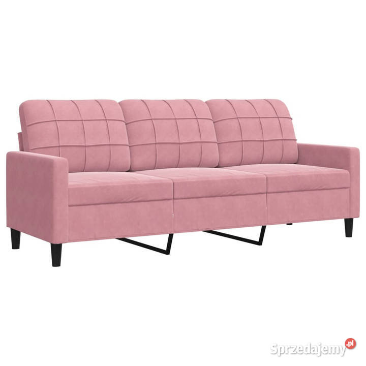 Sofa 3osobowa różowa 180 obita aksamitem Warszawa sprzedam