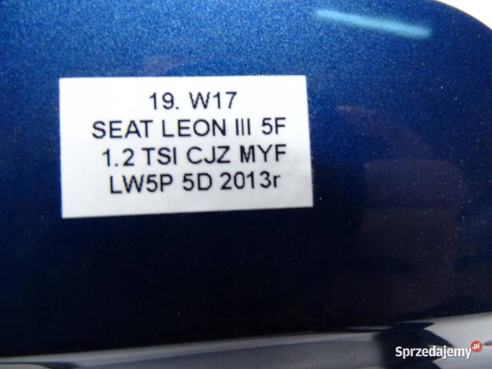 KLAPKA WLEWU PALIWA KOREK SEAT LEON III 5D LW5P małopolskie sprzedam