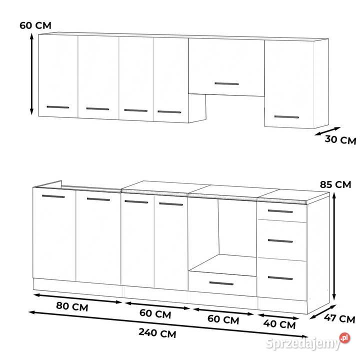 Kuchnia Modułowa Pojemna Mokka Plus 24m Duża 240cm Elbląg sprzedam