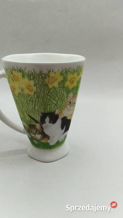 Dwa kubki z serii St Michael koty porcelana Zamość