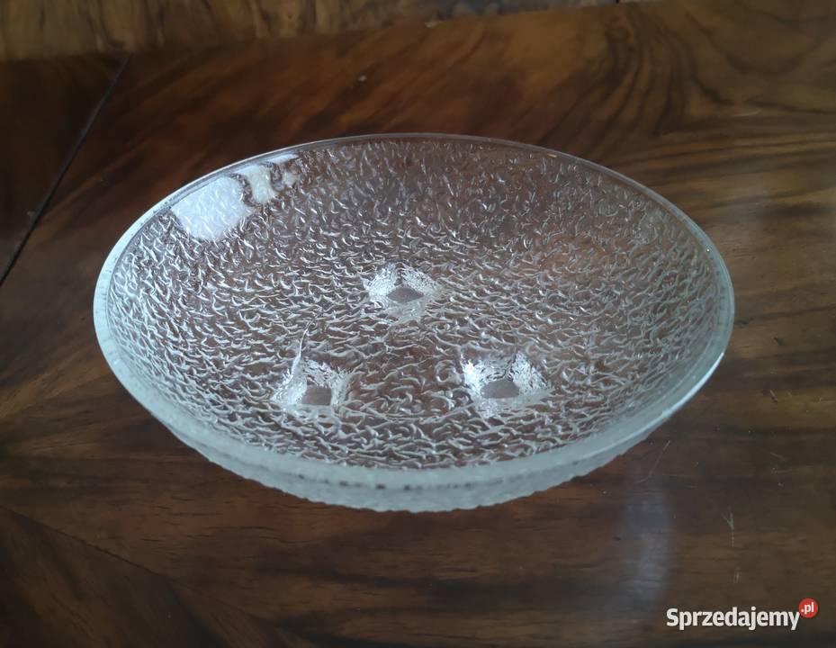 Unikatowa mała szklana patera z lat 6070 Katowice