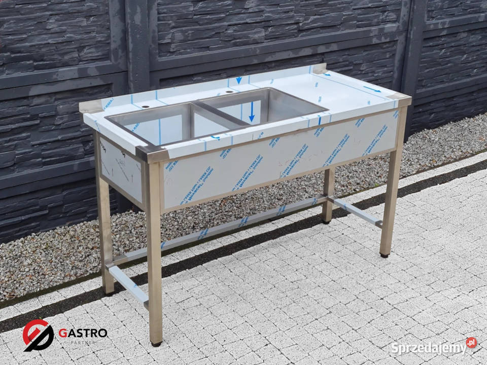 Zlew gastronomiczny 2 komorowy bez półki komora wielkopolskie