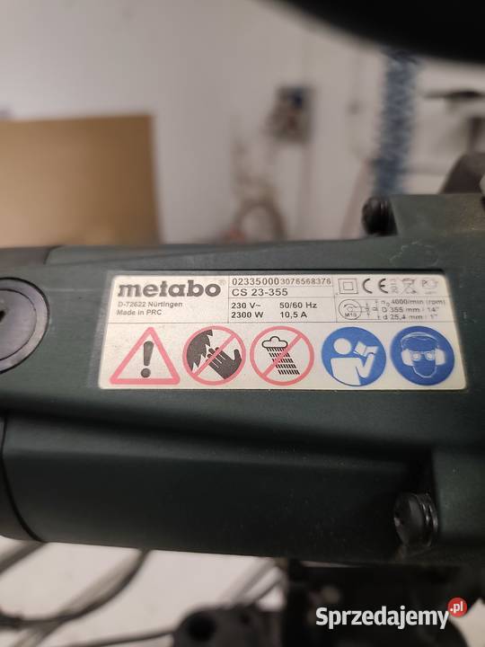 Przecinarka tarczowa METABO CS 23355 Pozostałe Pszczyna