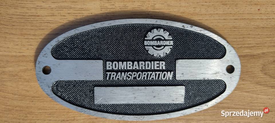 Bombardier Tabliczka logo emblemat znaczek wagon Pozostałe opolskie Namysłów