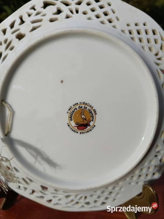 Dekoracyjny ażurowego talerz porcelanowu z Wrocław