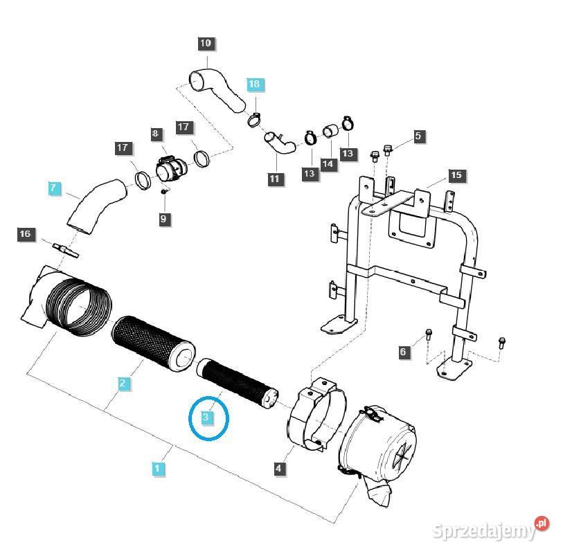Filtr powietrza TRG190 LS Tractor 40269343 Części i osprzęt rolniczy Tajęcina