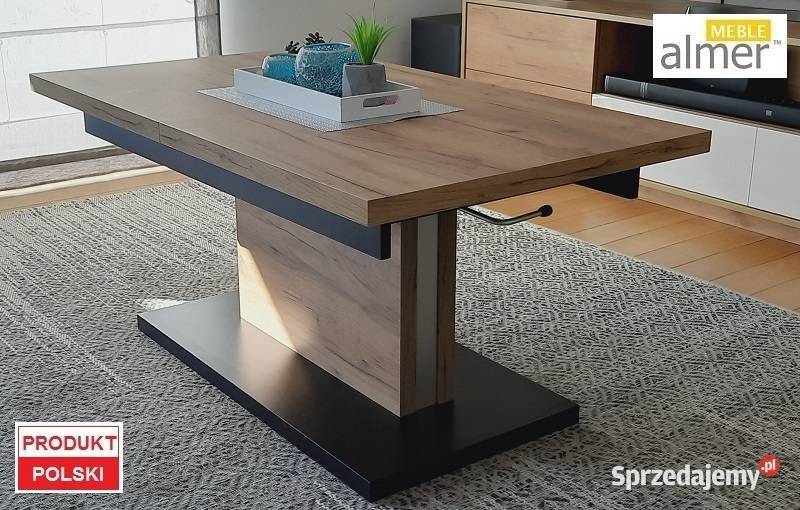 Ławostół L58 biały czarny Ława Stół rozkładany 70cm Gdynia