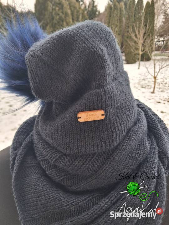 Handmade ręcznie robiona chusta i czapka na świętokrzyskie Busko-Zdrój
