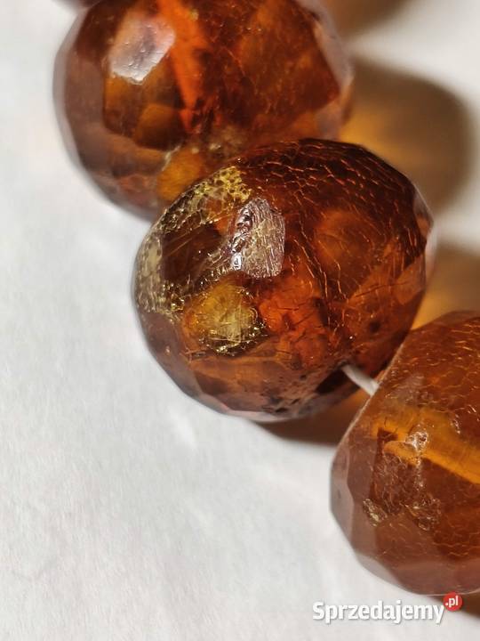 Naszyjnik Bursztyn Fasetowany antyk Białystok