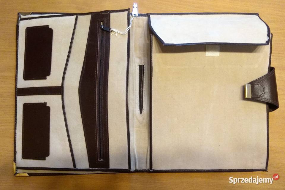 Saszetka skórzana brązowa 32x24 Kopertówka  Łódź