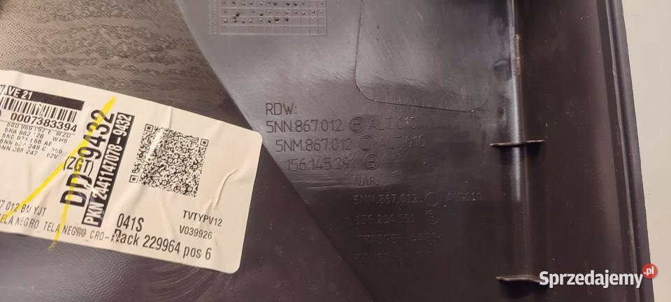 TIGUAN II ALLSPACE BOCZEK DRZWI PRAWY PRZÓD RHD