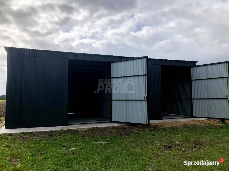 Hala Garaz blaszany 8x6 ścianka działowa Brama Krośniewice sprzedam