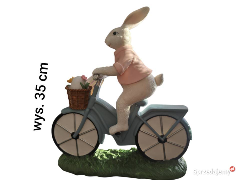 Zając Wielkanocny na rowerze biały podkarpackie Ropczyce