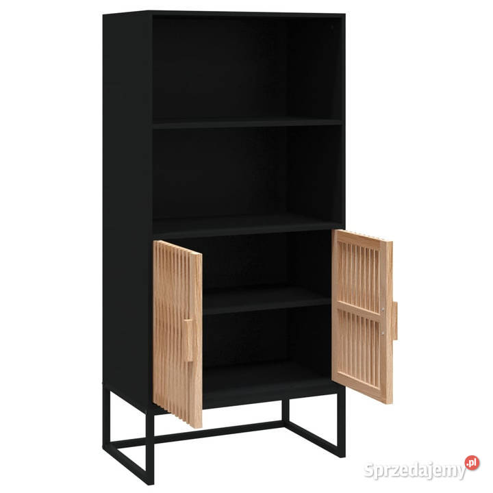 Wysoka szafka czarna 60x35x125 materiał Warszawa
