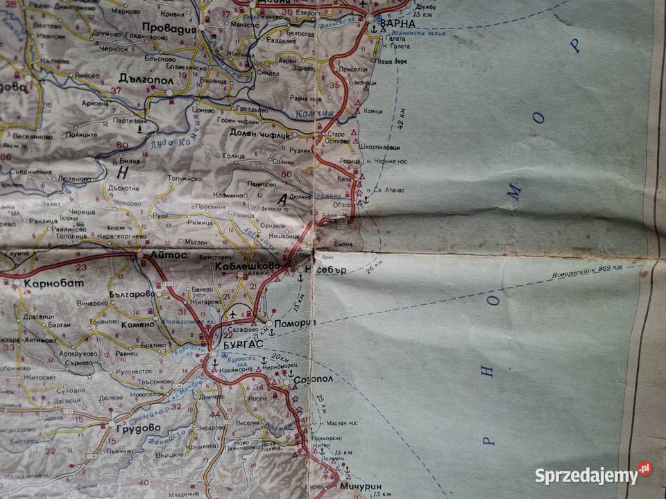 Bułgaria mapa drogowa 1800 000 mapa samochodowa Kraków sprzedam