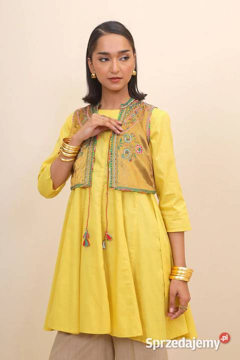 Złota kamizelka bolerko gorset XL 42 etno folk Pozostałe zachodniopomorskie Szczecin sprzedam