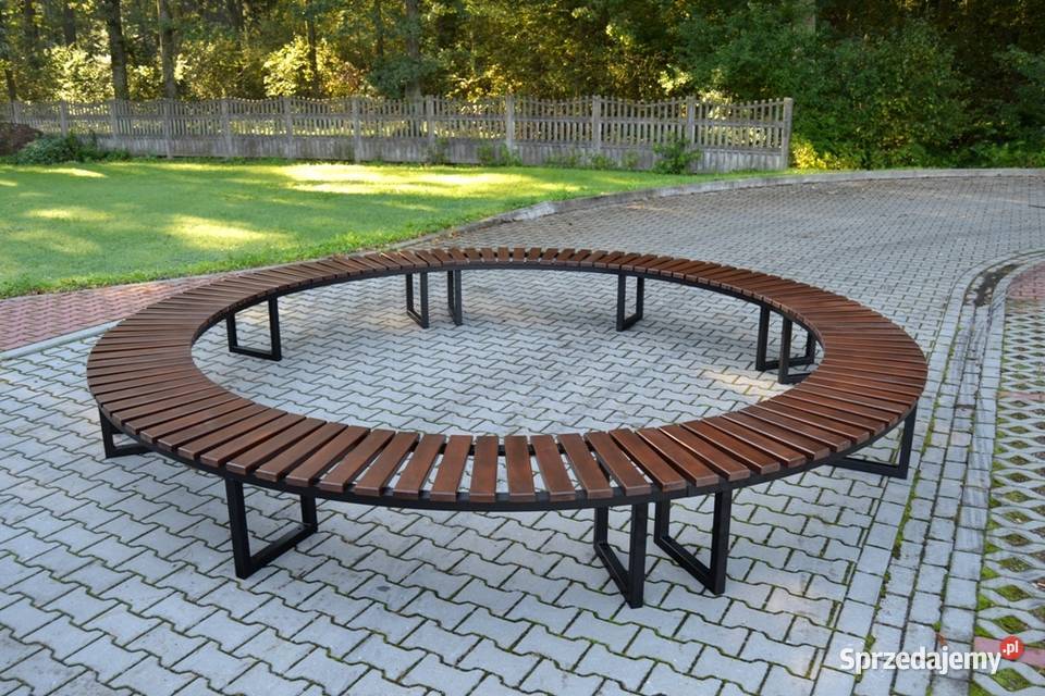 Ławka półokrągła ŁUK II bez oparcia miejska