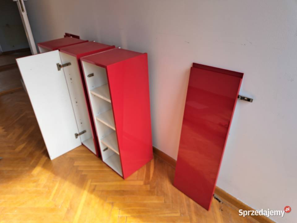 Szafka wisząca lakierowana czerwona mazowieckie Pruszków