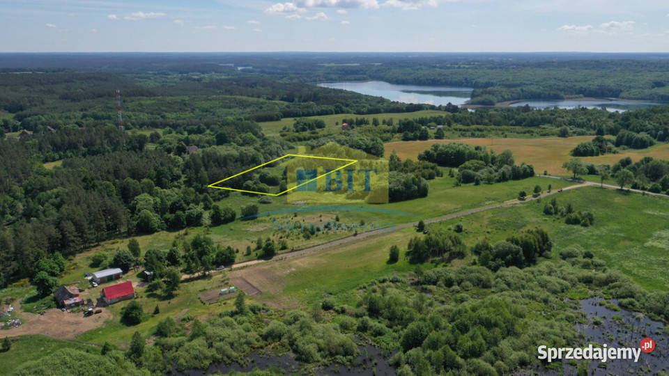 Działka 3800 m2 jeziorem Kuszewo asfalt