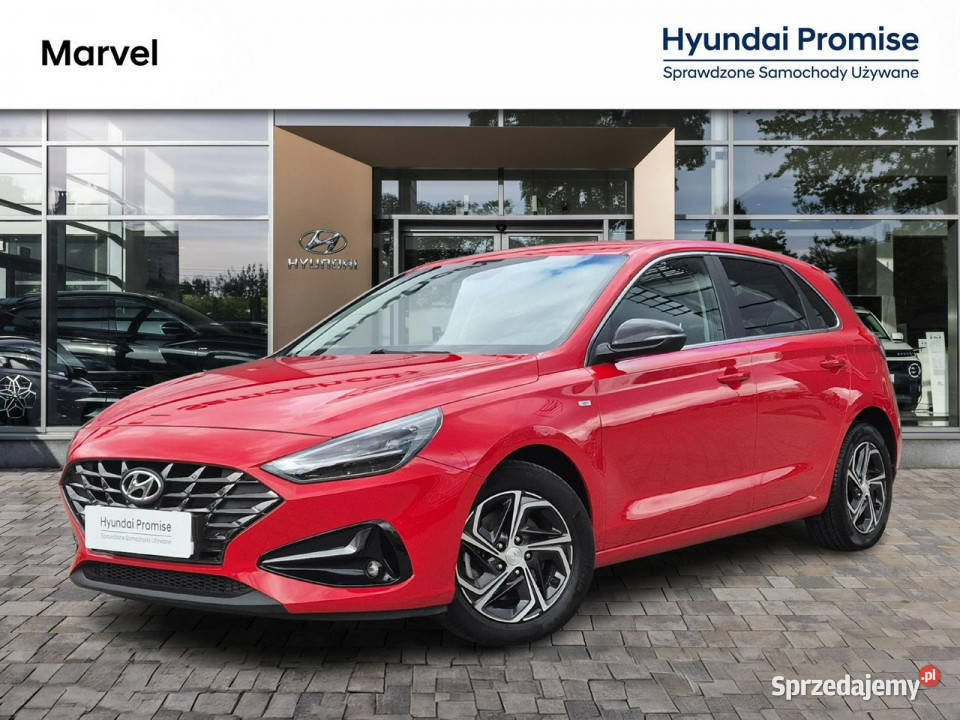 Hyundai i30 15 TGDI 7DCT 48V 160 WersjaSmart czerwony i30 Łódź sprzedam
