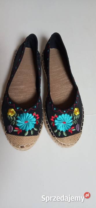 Modne espadryle buty czarne Nowe 365