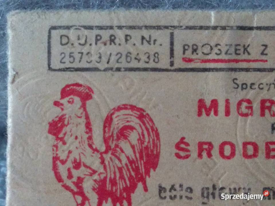 Proszek z kogutkiem MigrenoNervosin A Gąsecki Warszawa