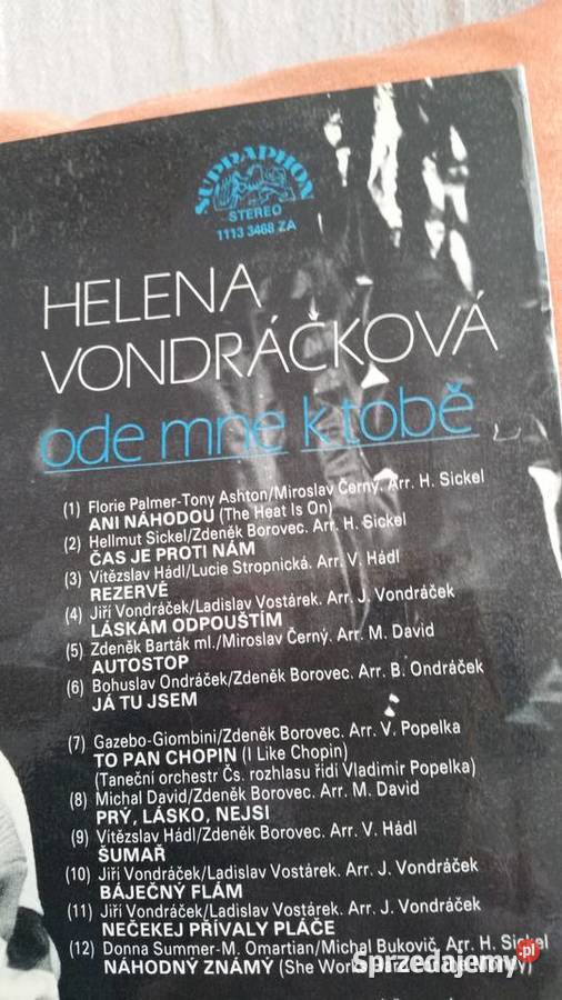 Helena Vondrackova ode mne k tobe 1984 Supraphon 1 płyta Puławy sprzedam