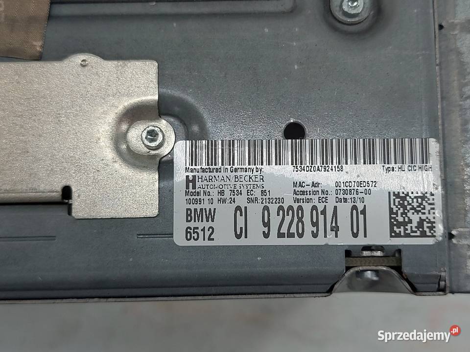 BMW F10 10r czytnik radia nawigacji 9228914 osobowe Motoryzacja świętokrzyskie Kielce