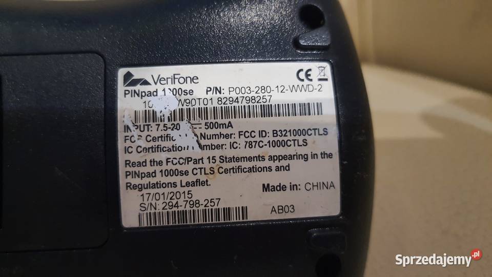 Terminal płatniczy VeriFone PINpad 1000 SE Lublin