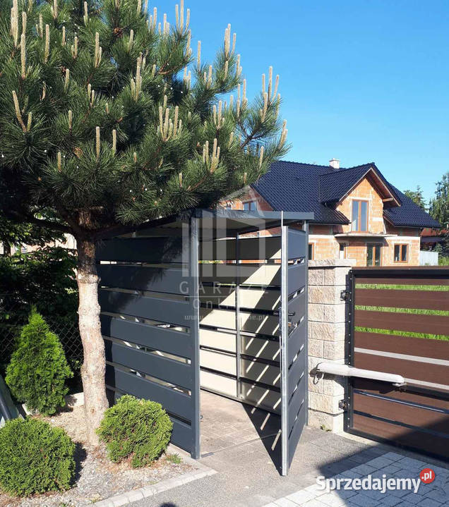 Wiata śmietnikowa spad tył 1x15m antracyt sprzedam