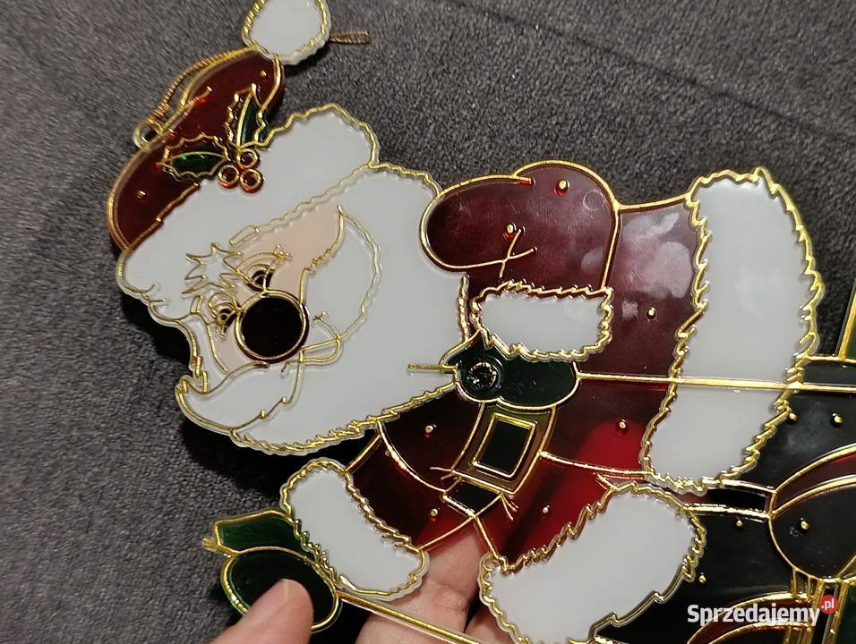 witrażowa ozdoba świąteczna przedstawiająca wielkopolskie