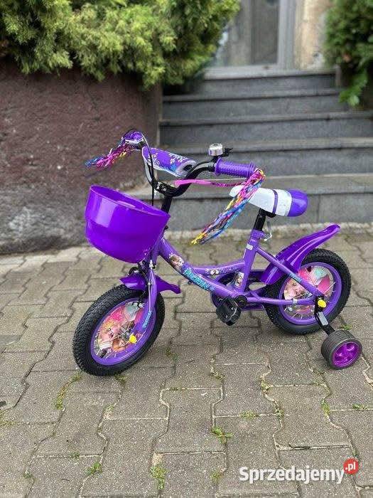 Promocja rowerki 12 Elza różowa i fioletowa 12 pomorskie Gdańsk