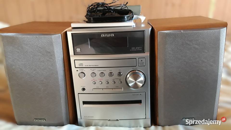 Mini wieża aiwa XREM51pilotkabel AUX b stan Warszawa