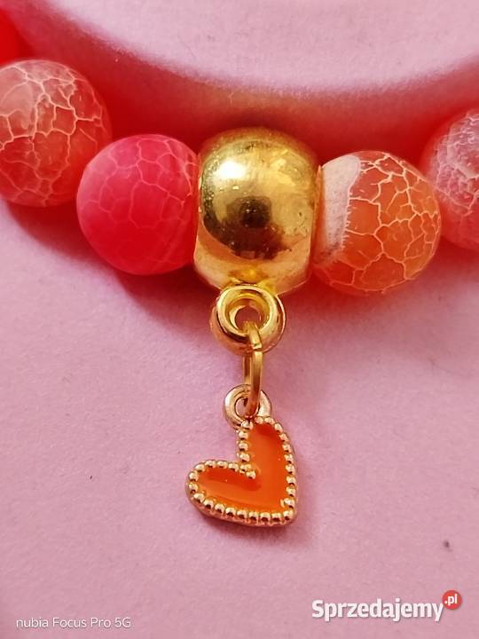 Bransoletka z kamienia Agat Cracked ręcznie Warszawa