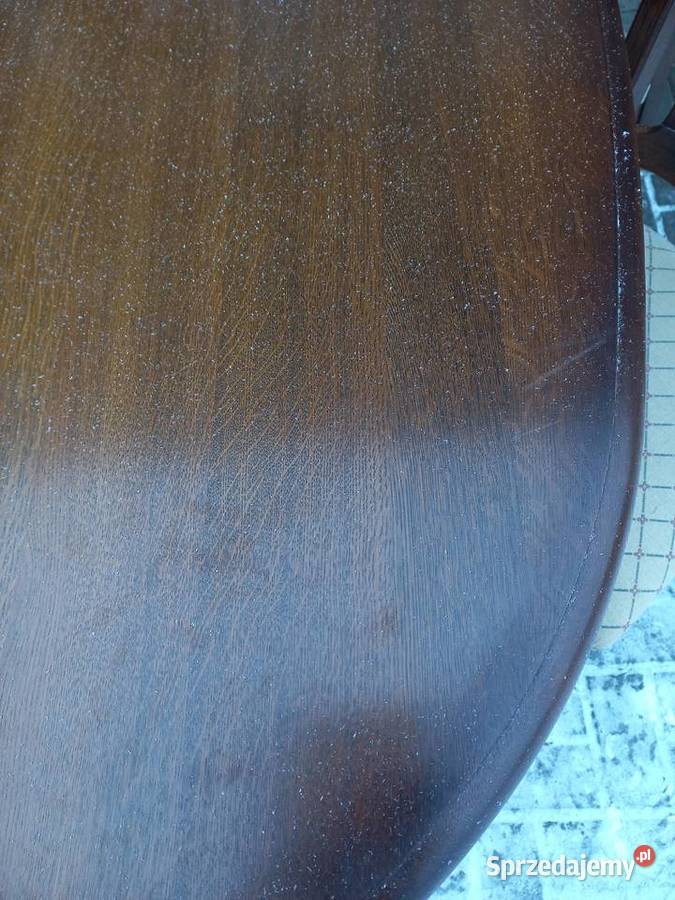 Stół dębowy owalny masywny holenderski 4 krzesła 77cm Stoły, krzesła, biurka Gawroniec