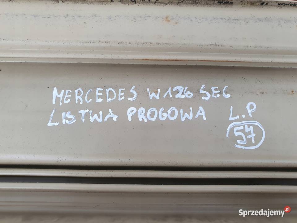 LISTWA PROGOWA LEWA Mercedes W126 C126 SEC COUPE lubelskie Rudka sprzedam